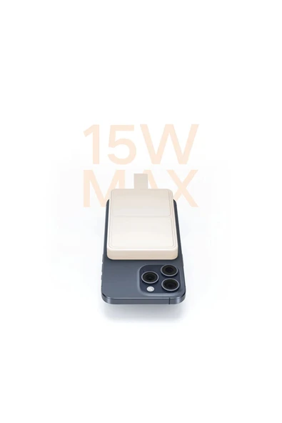 MagSafe 6000mAh BHR9074GL Manyetik Power Bank - Bej - 7