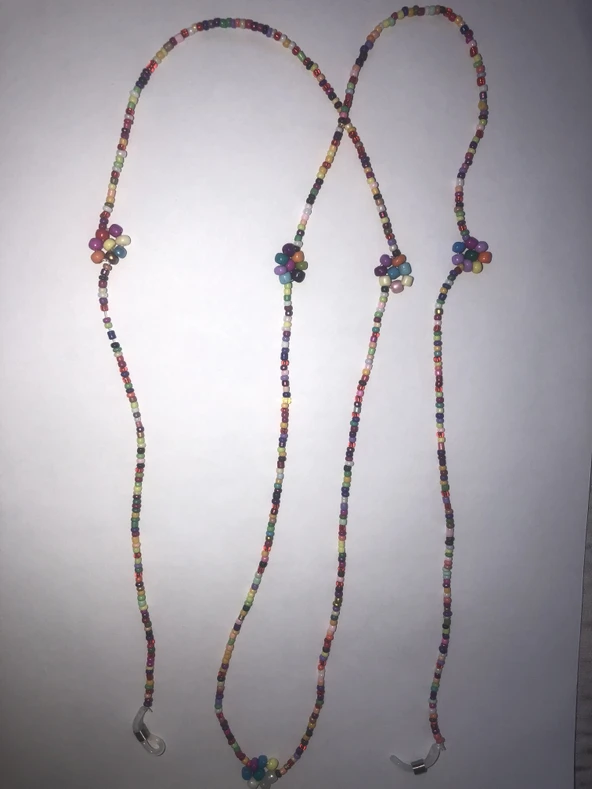 RENKLİ ÇİÇEKLİ GÖZLÜK İPİ GÖZLÜK ASKISI - 2