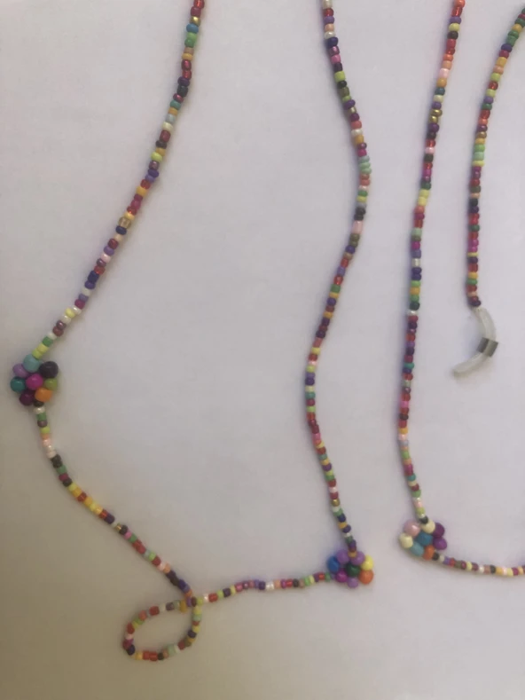 RENKLİ ÇİÇEKLİ GÖZLÜK İPİ GÖZLÜK ASKISI - 6