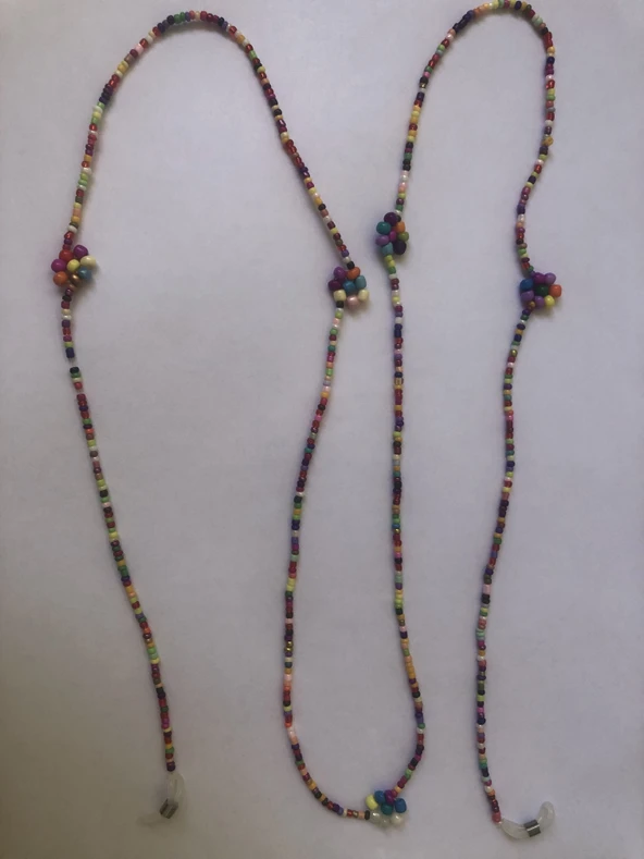 RENKLİ ÇİÇEKLİ GÖZLÜK İPİ GÖZLÜK ASKISI - 4