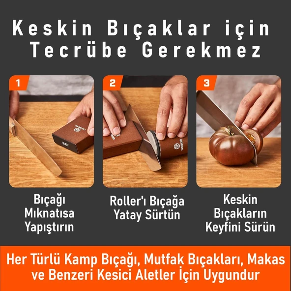 Valkyrie Profesyonel Roller Bıçak Biley Seti - Kolaylıkla Tecrübe Gerektirmeyen Muhteşem Keskinlik 15 ve 20 derece Bıçak Bileği - 2