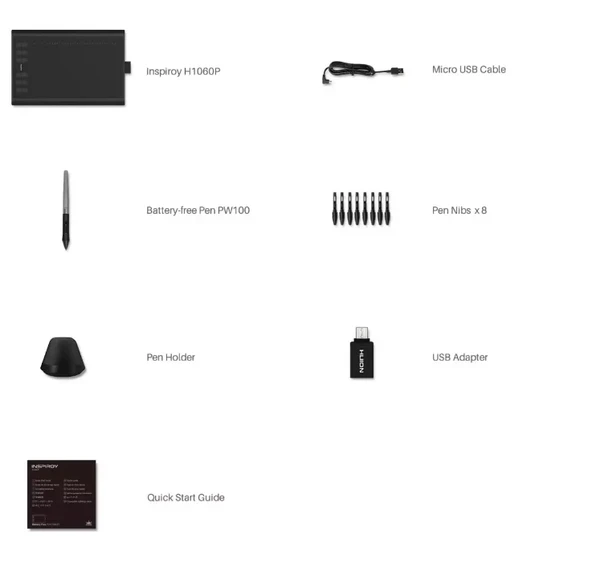 Huion Inspiroy H1060P Grafik Tablet - 4