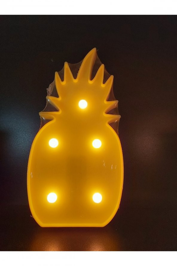 Dekoratif Led ışıklı Sarı Ananas masa duvar gece lambası