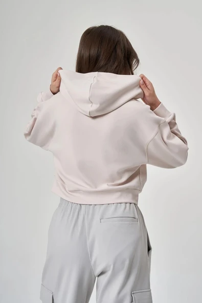 Exuma Kadın Fermuarlı Kum Rengi Sweatshirt 1529109-KUM - 6