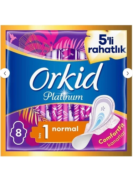 Orkid Platinum Hijyenik Ped Normal Tekli Paket 8 Ped - 1