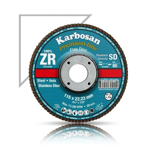 Karbosan 115x22x80 Kum Flap Disk ZR - Karbosan 983465 ürün görseli