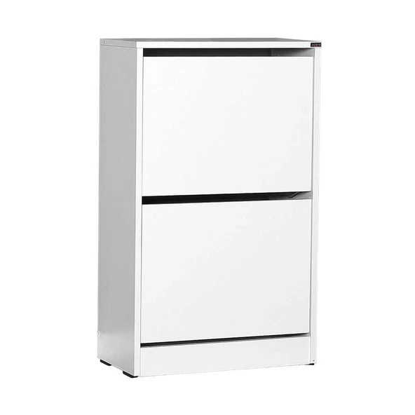 Flat Duo 2 Katlı Ayakkabılık Mat Beyaz 51x84x26 cm - 2