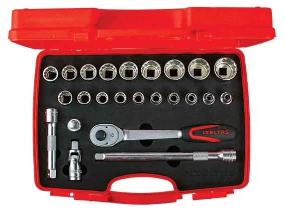 İzeltaş 24 Parça 1/2 Oniki Köşe Lokma Anahtar Takımı (U Kolsuz) - İzeltaş 1114006024 ürün görseli