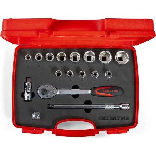 İzeltaş On Yedili 1/2 Altı Köşe Lokma Anahtar Takımı - İzeltaş 1113002017 ürün görseli