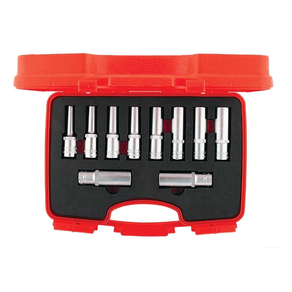 İzeltaş 10 Parça 1/2" Altı Köşe Derin Lokma Takımı - İzeltaş 1108006010 - 1