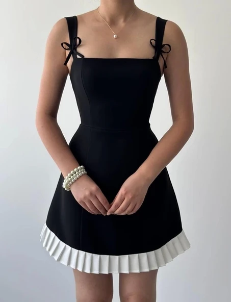 Steel Fiyonk Detay Elbise - 2