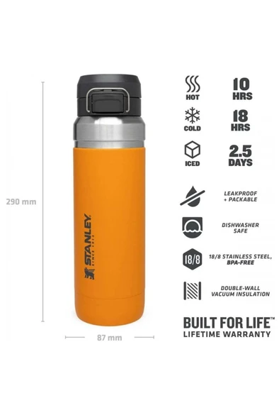 Stanley The Quick Flip Safran 1.06 lt Çelik Termos - 4