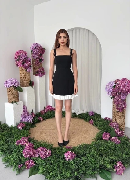 Steel Fiyonk Detay Elbise - 6