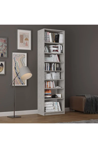 Asra Trend MDF Retro Taş Kitaplık – Ayarlanabilir Raflar, Ev & Ofis Modern Dekoratif Kitaplık, K-07 ürün görseli