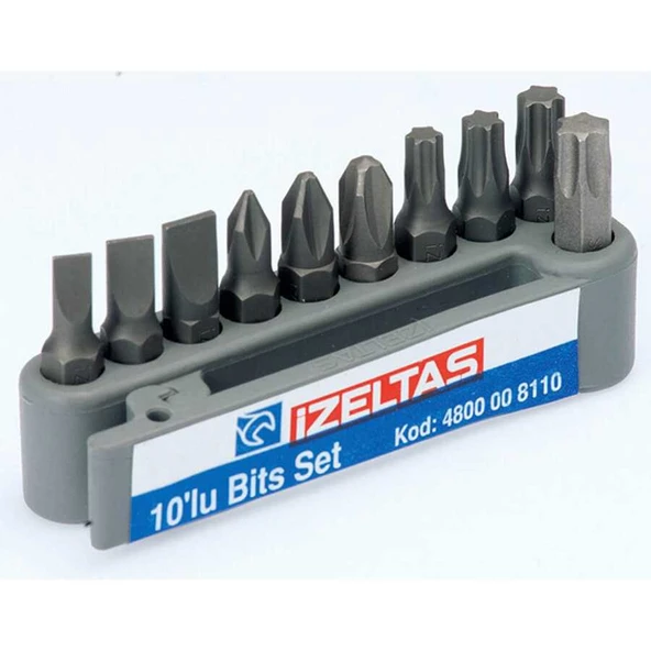 İzeltaş 10 Parça 25 mm Bits Set - İzeltaş 4800008110 ürün görseli