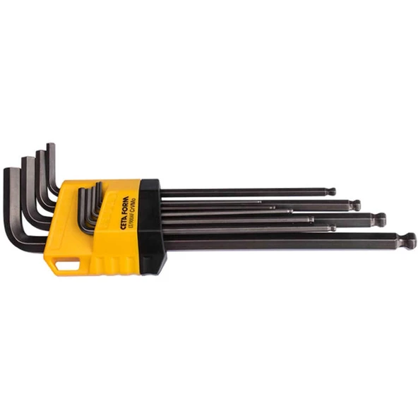 Ceta Form SAE Uzun Tip 9 Parça Topbaşlı L Allen Anahtar Takımı - LT/900AF ürün görseli