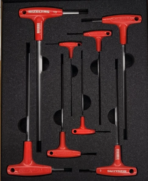 İzeltaş 8 Parça T Tipi Allen Anahtar Takımı - İzeltaş 4920008108 - 2