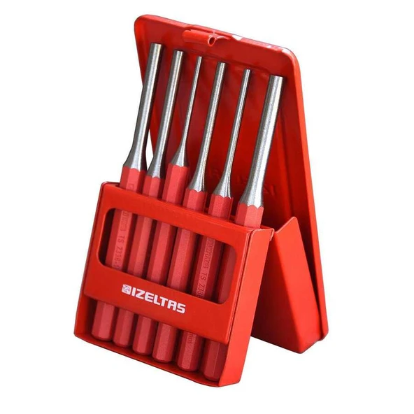 İzeltaş 6 Parça Düz Pim Zımba Takımı - İzeltaş 5550001006 - 2