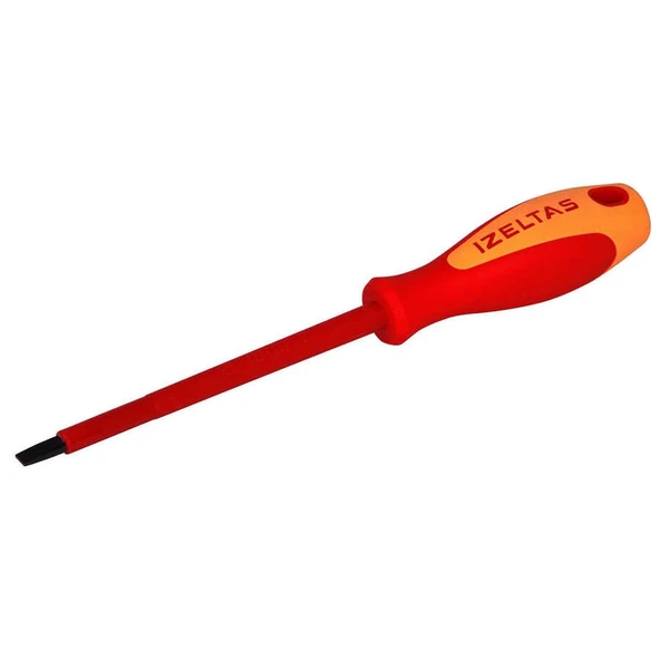 İzeltaş 5.5X125 Elektrikçi 1000V İzoleli Düz Tornavida - İzeltaş 4140175512