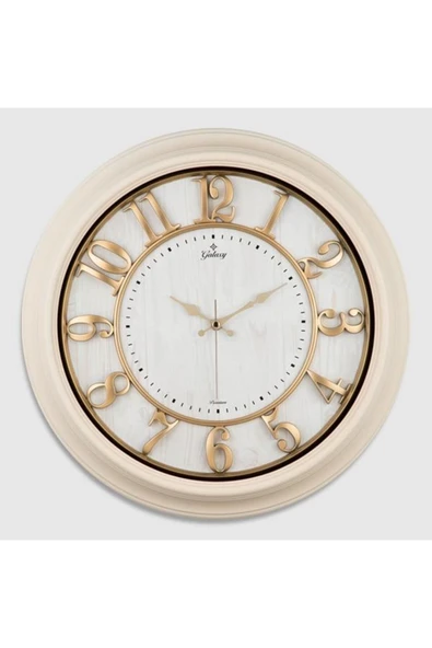 Galaxy 1963-CA DUVAR SAATİ BEYAZ ÇERÇEVE 46CM KABARTMA RAKAMLI SELEFON KORUMALI AMERİKA ürün görseli