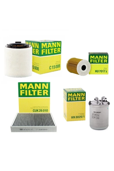MANN Vw Polo 1.2 Tdi Filtre Bakım Seti 2010-2014 Karbonlu ürün görseli