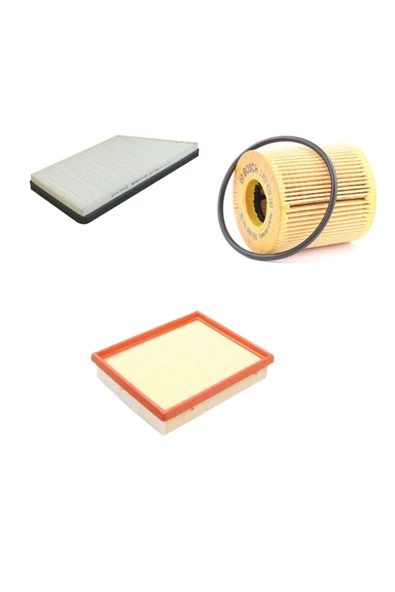 Bosch Filtre Bakım Seti Peugeot 206 1.4 Benzinli Hava Yağ Polen Fıltresi 2000 Ve Sonrası 3lü Set ürün görseli