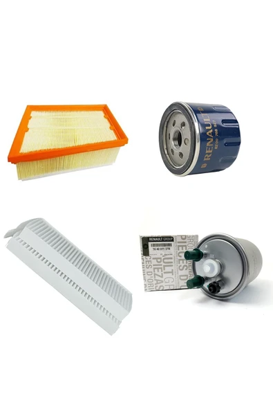 MAİS Renault Latitude 1.5 Dci Filtre Bakım Seti 110 Bg Model 2011-2019 [4lü-otodeposuset9513c] ürün görseli