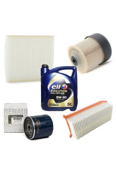 MAİS Renault Clio 4 1.5dci Filtre Bakım Seti ürün görseli