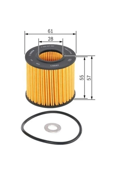 Bosch Yağ Filtresi Aurıs-yarıs-ıq-urban Cruıser 1.33 Vvti 10 Materıa-sırıon 1.3-1.5 06bos-f026407092 F 026 ürün görseli