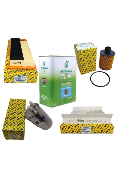 OPAR Fiat Linea/doblo/punto/fiorino 1.3 Multijet Euro 5 Filtre Bakım Seti 4'lü Ve Selenia 5w30 Motor Yağı ürün görseli