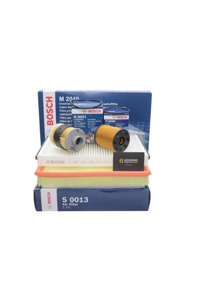 Bosch Opel Astra H 1.3 Uyumlu Dizel Motor Bakım Filtre Seti Tırnaklı Tip Yağ Filtresi ürün görseli