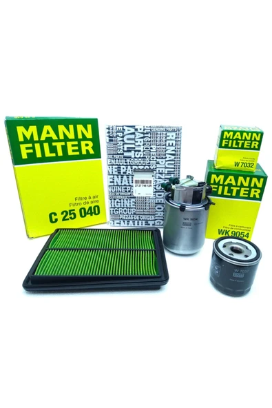 Mann Filters Renault Kadjar 1.5 Dci Yağ Bakım Filtre Seti 2015-2018 Elf + Mann - Resim 2