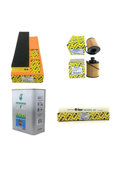 Parça Par Fiat Punto Euro 4 Filtre Yağ Bakım Seti 1.3 Jtd Multijet 16v 2003-sonrası [-83-94-95 Beygir Parcapar ürün görseli