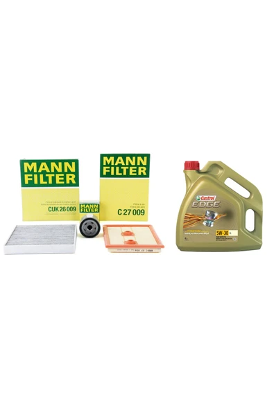 Mann Filters Audi Q2 1.4 TSI  Uyumlu Periyodik Bakım Seti Motor Yağlı Mann Castrol Motor Yağlı ürün görseli