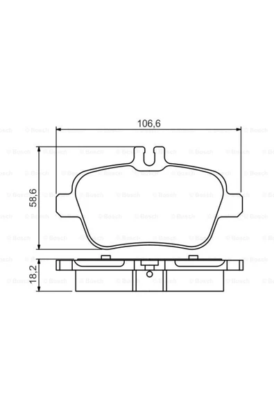 Bosch 0 986 495 348 A0074209520 Unıversal Tüm Araçlar Arka Fren Balatası - 2