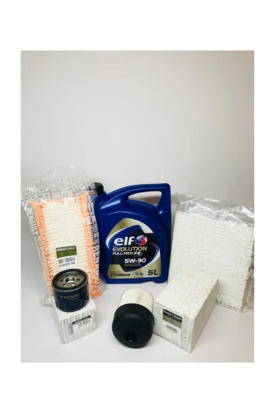 ELF Dacia Logan Iı 1.5 Dci Uyumlu Filtre Bakım Seti 5w30 Motor Yağı ürün görseli