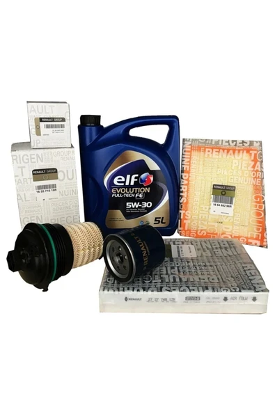 ELF Renault Megane 4 Yağ Bakım Filtre Seti 1.5 Dci Dizel  5w30 ürün görseli