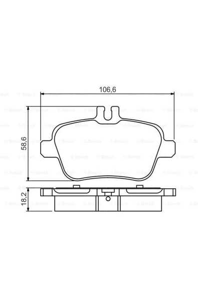 Bosch 0 986 495 348 A0074209520 Unıversal Tüm Araçlar Arka Fren Balatası - 1