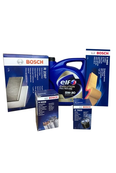 Bosch Volkswagen Caddy 1.6 Uyumlu Tdi Filtre Bakım Seti Elf 5w30 Motor Yağı ürün görseli