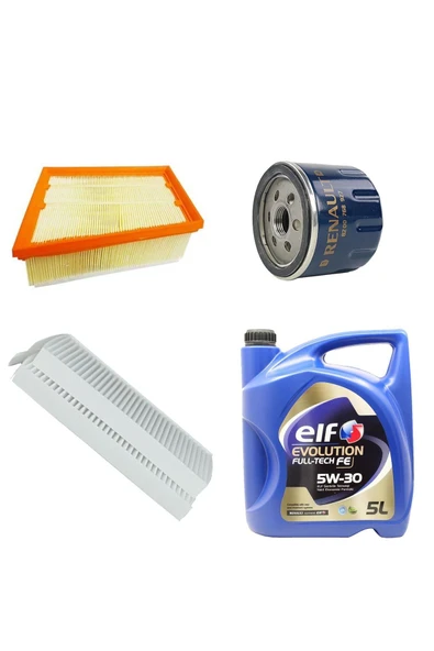 ELF KOPYA - Fultech 5w-30 fe 5lt +Renault Latitude 1.5 DCi Filtre Bakım Seti 110 BG Model 2011-2019 3+1 ürün görseli