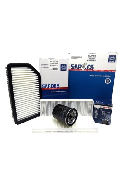 Sardes Hyundai I20 1.2 Benzinli Filtre Bakım Seti 2009-2014  Uyumlu ürün görseli