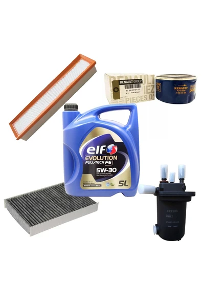 Parça Par Renault Kangoo 1 Filtre Yağ Bakım Seti 1.5 Dci 2001-2008 [85 Beygir Parcapar2029h] ürün görseli