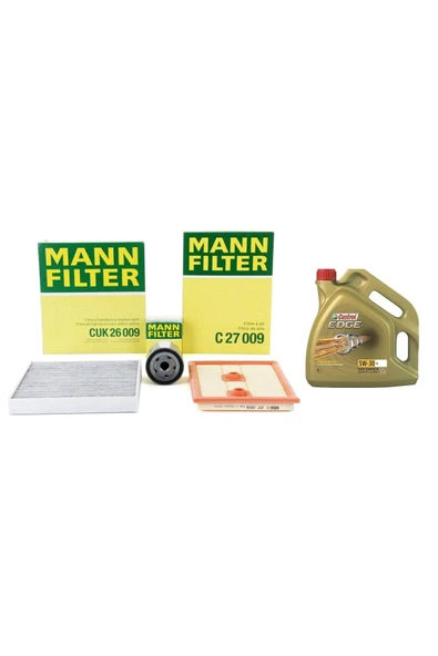 Mann Filters Volkswagen Passat 1.4 TSI Uyumlu BlueMotion Periyodik Bakım Filtre Seti Castrol Motor Yağlı ürün görseli