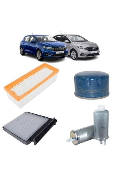 MAİS Dacia Logan Sandero 1.5 Dci 4lü Filtre Seti 2010-2012 ürün görseli