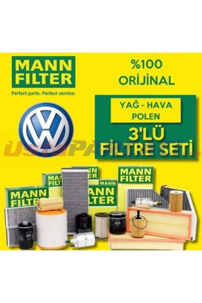 Mann Fılter VW Jetta 1.4 TSI CAV Benzinli SERVİS Filtre Bakım Seti 2010-2015 ürün görseli