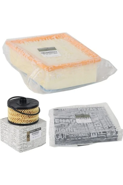 Denizer Renault Megane 4 1.2 Tce Filtre Seti ( Hava Filtresi - Yağ Filtresi - Polen Filtresi ) ürün görseli