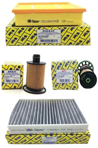OPAR Fiat Doblo 1.6 Multijet Filtre Bakım Seti 4lü ürün görseli