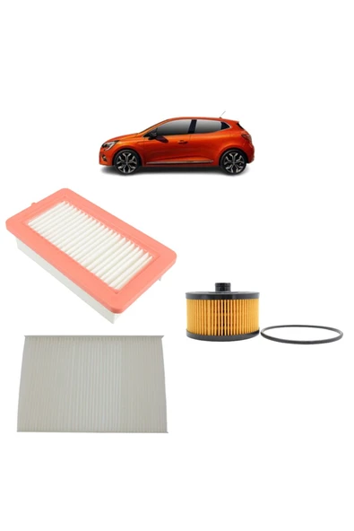 MAİS Renault Clio 5 3lü Filtre Bakım Seti 1.0 1.3 Tce 2019 Sonrası Kit1130a - Resim 5