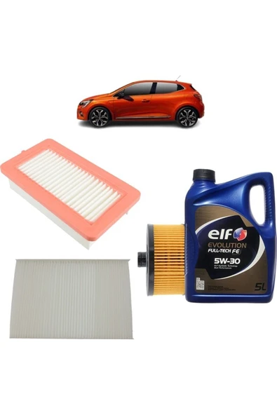 ELF Renault Clio 5 3plus Filtre Bakım Seti 1.0 1.3 Tce Evolution Yağlı 2019 Sonrası ürün görseli