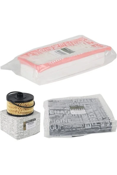 OEM Renault Captur 0.9 Filtre Bakım Seti ( Hava Filtresi - Yağ Filtresi - Polen Filtresi ) ürün görseli